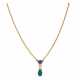 Necklace with emerald drops - фото 1