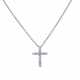 TIFFANY & CO necklace with pendant "Cross" with diamonds, - photo 1