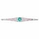 Fine pin with emeralds and diamonds total ca. 0,9 ct, - фото 1