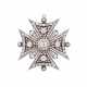 Victorian brooch/pendant "Maltese Cross" with diamonds, - photo 1
