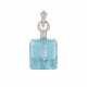 Pendant with aquamarine about 25 ct topped with diamonds, - Foto 1