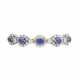 KÜHN bracelet with 5 fine sapphires and diamonds totaling approx. 2.28 ct, - фото 1