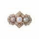 RUSSIA Exquisite brooch with diamonds and pearls, - photo 1