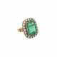 Ring with fine emerald ca. 12 ct, - фото 1