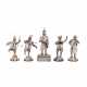 SEQUENCE OF FIVE FOLK MUSICIANS IN SILVER AND SHELL MOUNT - Foto 1