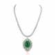 EMERALD AND DIAMOND PENDENT NECKLACE - Foto 1