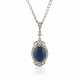 SAPPHIRE AND DIAMOND PENDENT NECKLACE - photo 1