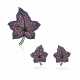 NO RESERVE - COLOURED SAPPHIRE, SAPPHIRE AND DIAMOND BROOCH AND EARRINGS SET - Foto 1