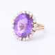 Amethyst Diamond Ring - photo 1