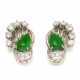 Paar Jade-Diamant-Ohrclips - photo 1