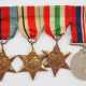 Großbritannien: Ordenschnalle eines Veteranen des 2. Weltkrieges mit 4 Auszeichnungen. - Foto 1