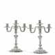 PAIRE DE CANDELABRES A QUATRE LUMIERES EN ARGENT - фото 1