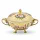AN ORMOLU-MOUNTED MEISSEN PORCELAIN GOLD-GROUND TWO-HANDLED ECUELLE AND COVER - photo 1