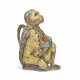 A CONTINENTAL FAYENCE JUG AND COVER MODELLED AS A MONKEY - photo 1