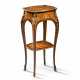 A LOUIS XV ORMOLU-MOUNTED TULIPWOOD, AMARANTH AND FRUITWOOD MARQUETRY OCCASIONAL TABLE - Foto 1