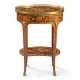 A LOUIS XV ORMOLU-MOUNTED TULIPWOOD, AMARANTH, HAREWOOD, GREEN-STAINED SYCAMORE AND FRUITWOOD MARQUETRY OCCASIONAL TABLE - Foto 1