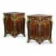 A PAIR OF LOUIS XV ORMOLU-MOUNTED TULIPWOOD, AMARANTH AND BOIS SATINE ENCOIGNURES - фото 1