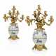 A PAIR OF LARGE FRENCH ORMOLU-MOUNTED CHINESE PORCELAIN SEVEN-LIGHT CANDELABRA - фото 1