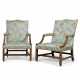 A PAIR OF GEORGE III MAHOGANY OPEN ARMCHAIRS - фото 1