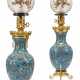 A PAIR OF FRENCH ORMOLU-MOUNTED JAPANESE CLOISONNE ENAMEL LAMPS - photo 1