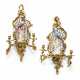 A PAIR OF FRENCH ORMOLU AND PORCELAIN THREE-BRANCH WALL-LIGHTS - photo 1