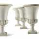 A SET OF FOUR LARGE WHITE MARBLE GARDEN URNS - фото 1