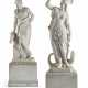 A PAIR OF WHITE MARBLE FIGURES OF THE CONTINENTS - фото 1