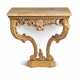 A MATCHED PAIR OF GEORGE II CARVED PINE CONSOLE TABLES - фото 1