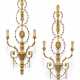A PAIR OF GILTWOOD AND GILT-METAL TWO-BRANCH WALL-LIGHTS - photo 1