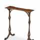 A GEORGE III BRASS-MOUNTED BURR YEW WOOD AND MAHOGANY OCCASIONAL TABLE - фото 1