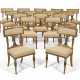A MATCHED SET OF SIXTEEN SWEDISH PARCEL-GILT AND PARCEL-BRONZED CHAIRS - Foto 1