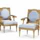 A PAIR OF AUSTRIAN GILTWOOD AND GILT-COMPOSITION ARMCHAIRS - фото 1