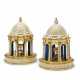 A PAIR OF PARIS (DARTE FRERES) PORCELAIN GOLD-GROUND MODELS OF TEMPLES - фото 1