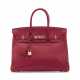 A ROUGE GARANCE CLÉMENCE LEATHER BIRKIN 35 WITH GOLD HARDWARE - фото 1