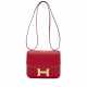 A ROUGE CASAQUE EPSOM LEATHER MINI CONSTANCE 18 WITH GOLD HARDWARE - photo 1