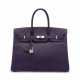 A VIOLET EPSOM LEATHER BIRKIN 35 WITH PALLADIUM HARDWARE - фото 1