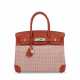 A LIMITED EDITION BRIQUE, ÉCRU, MAUVE SYLVESTRE TOILE QUADRILLE & TERRE BATTUE SWIFT LEATHER BIRKIN 30 WITH PALLADIUM HARDWARE - Foto 1