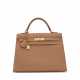A NATUREL ARDENNES LEATHER SELLIER KELLY 32 WITH GOLD HARDWARE - фото 1