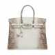 A RARE, MATTE WHITE HIMALAYA CROCODILE NILOTICUS BIRKIN 35 WITH PALLADIUM HARDWARE - фото 1