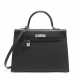 A BLACK EPSOM LEATHER SELLIER KELLY 35 WITH PALLADIUM HARDWARE - фото 1