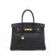 A BLACK FJORD LEATHER BIRKIN 30 WITH GOLD HARDWARE - Foto 1