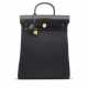 A BLACK CANVAS & VACHE HUNTER HERBAG À DOS ZIP WITH GOLD HARDWARE - фото 1