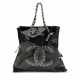 A BLACK PATENT LEATHER & STRASS BONBON TOTE WITH SILVER HARDWARE - Foto 1