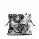 A SILVER & BLACK SEQUINS MINI SUMMER NIGHTS TOTE BAG WITH SILVER HARDWARE - photo 1