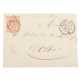 Switzerland - 1852, 15 cts, rayon III, brick red, on envelope, - фото 1