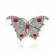 ANTIQUE RUBY AND DIAMOND BUTTERFLY BROOCH - Foto 1