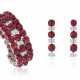 SET OF SPINEL AND DIAMOND JEWELRY - Foto 1