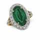 EMERALD AND DIAMOND RING - photo 1