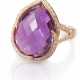 Amethyst- und Brillantring, - Foto 1