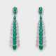Paar glamouröse Sambia-Smaragd-Ohrgehänge - фото 1
